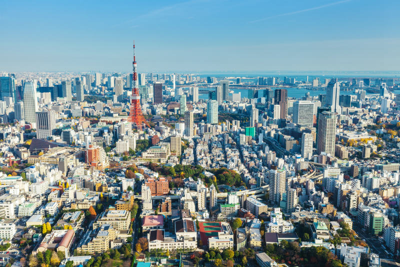 上空から見た東京