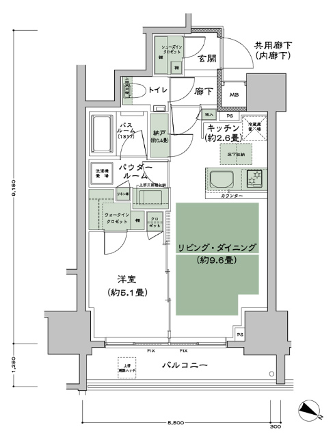 シティハウス目黒ザツインの間取り図