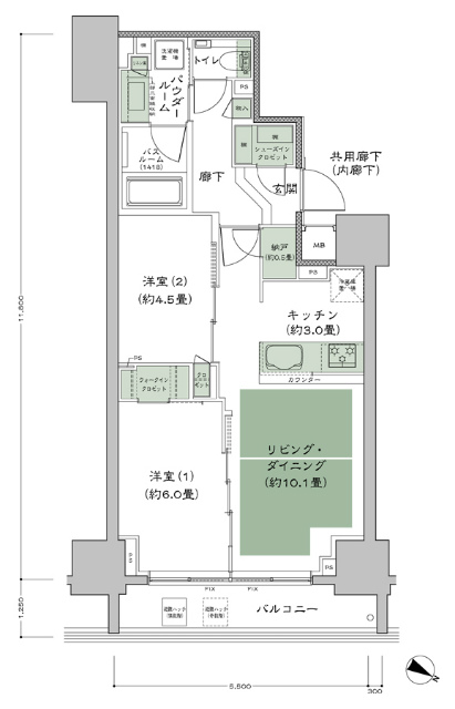 シティハウス目黒ザツインの間取り図