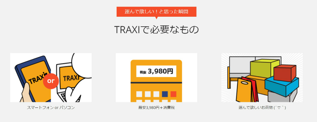 トラクシーで必要なもの