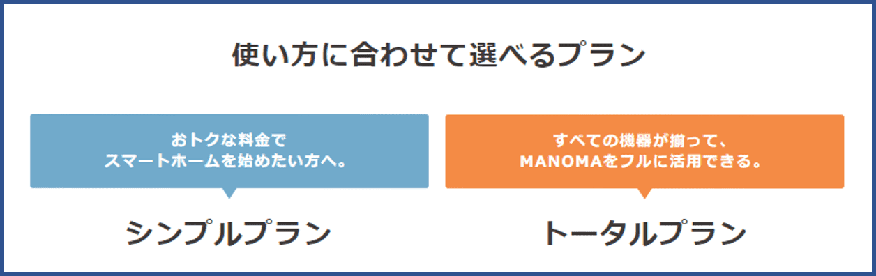 MANOMAシンプルプラン・トータルプランの料金