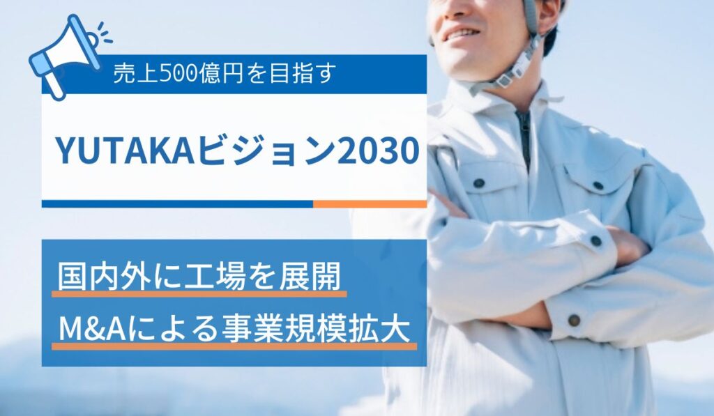 売上500億円を目指すYUTAKAビジョン2030