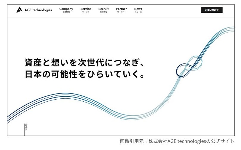 AGE technologiesの公式サイト画像