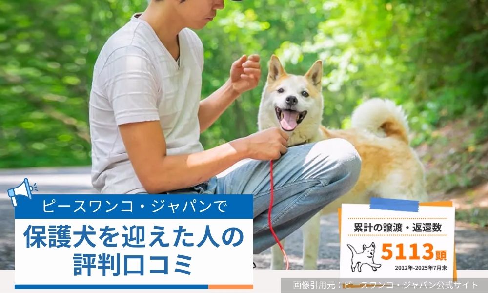 ピースワンコジャパンで保護犬を迎えた人の評判口コミ