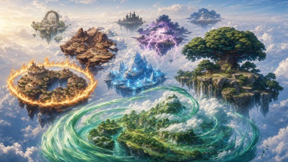 クエスタ冒険の舞台「アルカディア」9つの浮遊島